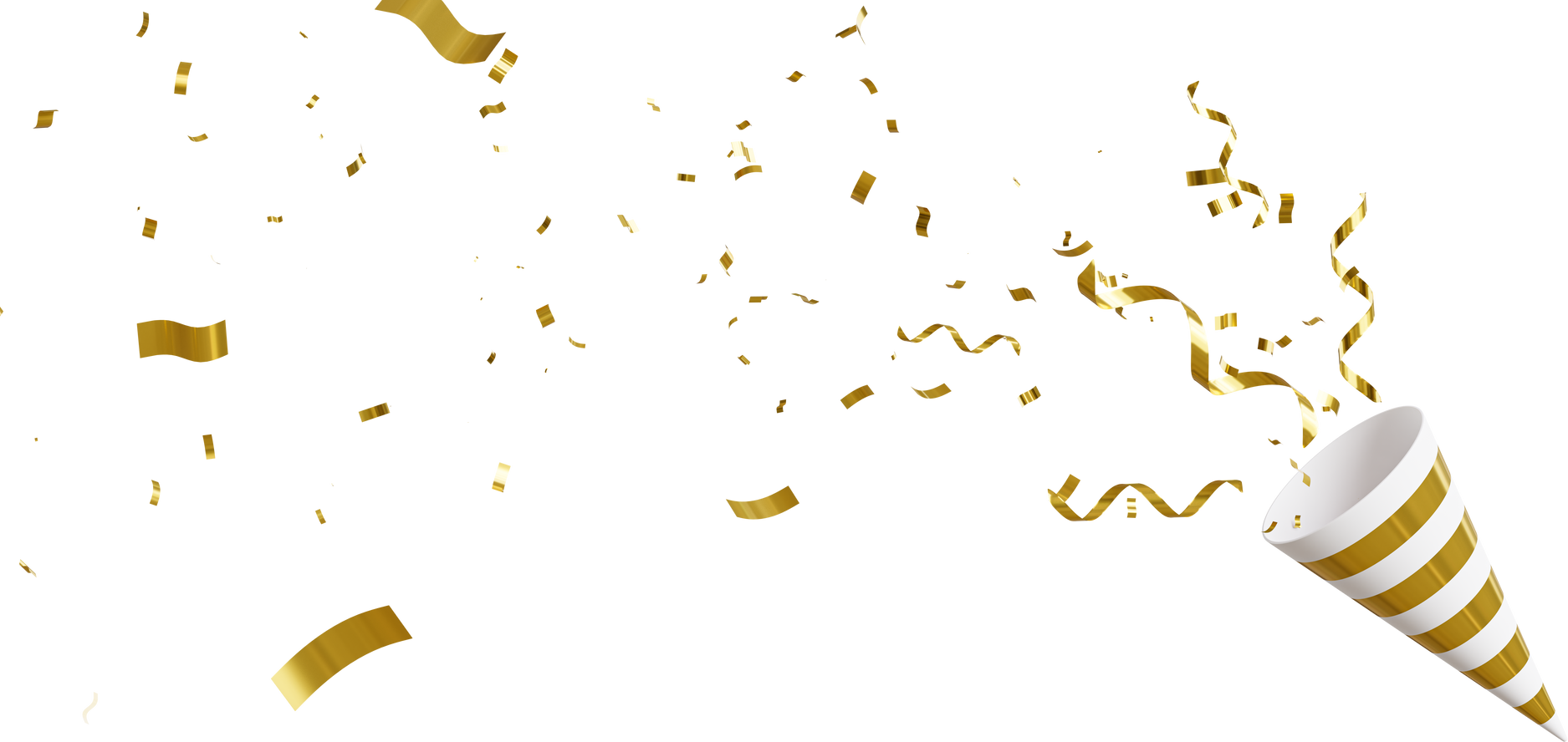 Floating Gold Confetti